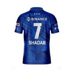 Islamabad United Away Shirt 2025 blue jersey back view