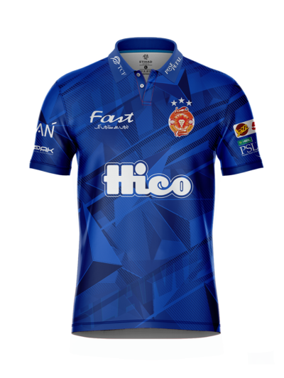 Islamabad United Away Shirt 2025 official blue jersey front view