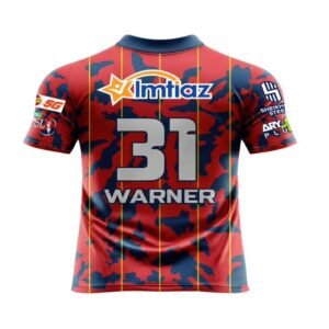 Karachi Kings PSL Away Shirt back view with player name and number