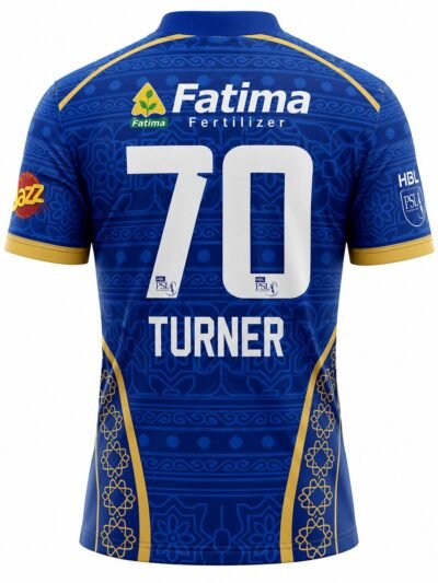 Multan Sultans Away Shirt 2026 royal blue jersey back view