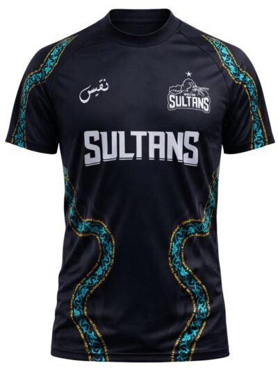 Multan Sultans PSL Training Shirt black official training jersey front view