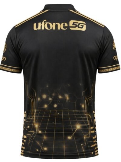 Peshawar Zalmi PSL Away Shirt 2026 black jersey back view