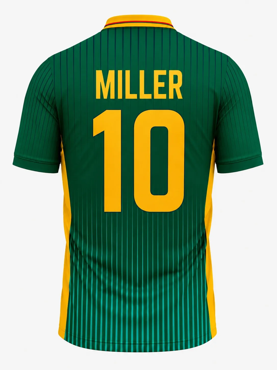 David Miller South Africa player jersey back view with number 10