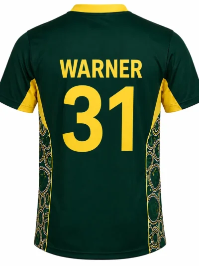David Warner Australia player jersey back view with number 31