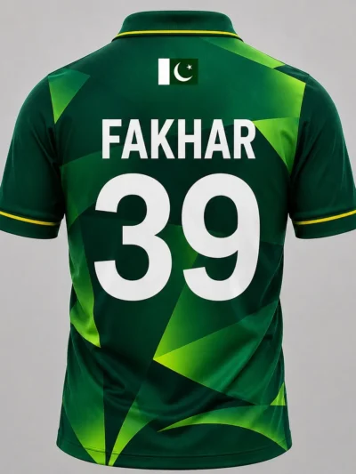 Fakhar Zaman Pakistan player jersey back view with number 39