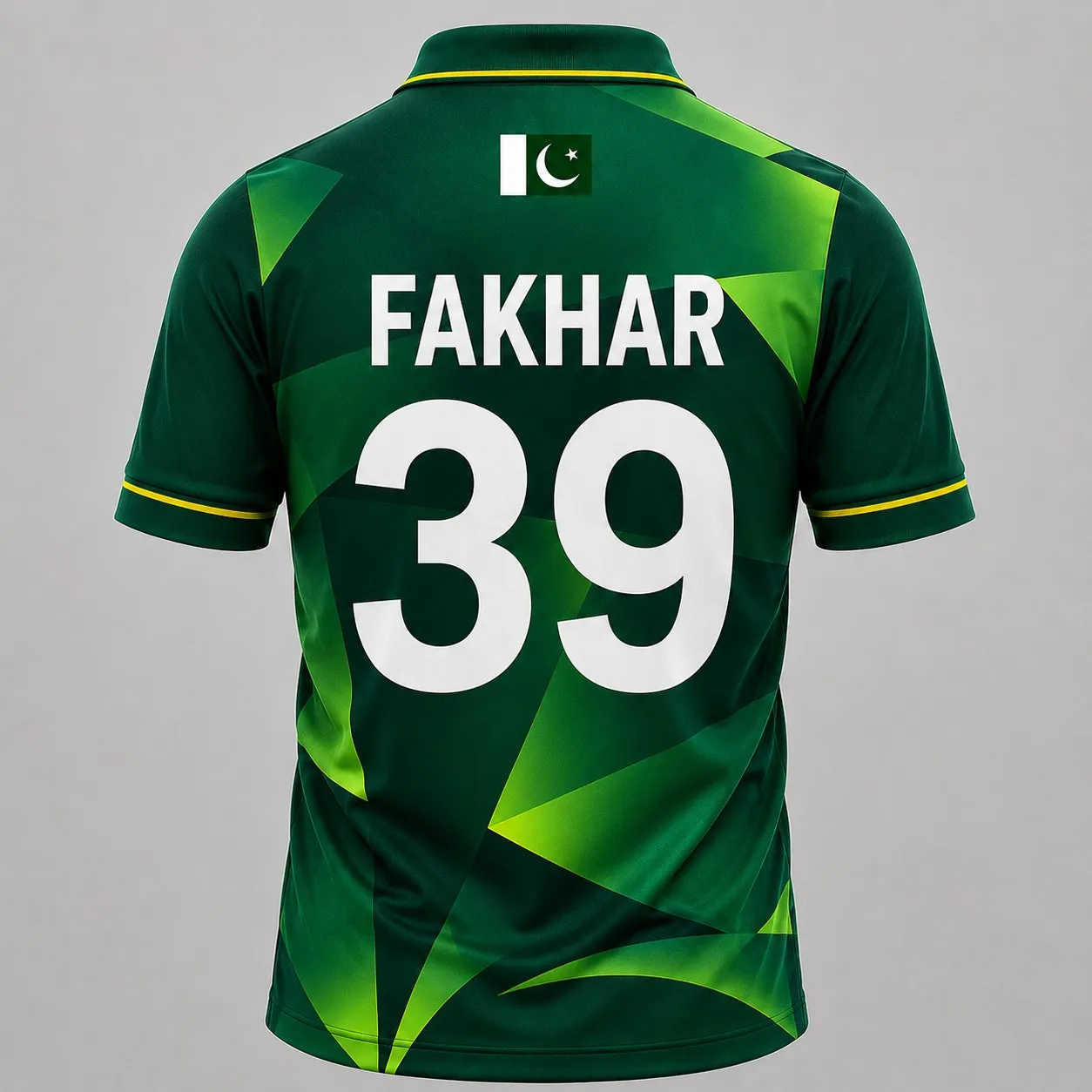 Fakhar Zaman Pakistan player jersey back view with number 39