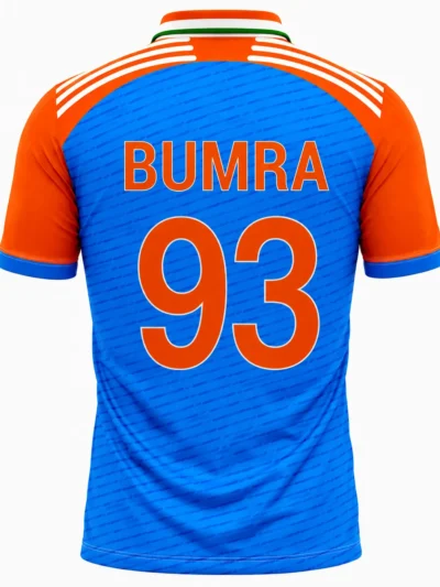 Jasprit Bumrah India player jersey back view with number 93