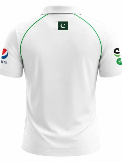 Pakistan Test cricket team white shirt back view