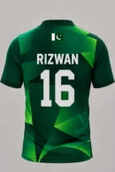 Mohammad Rizwan Pakistan player jersey back view with number 16