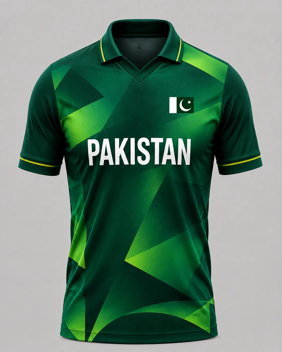 Pakistan green number 56 fan cricket jersey front view with custom name and number