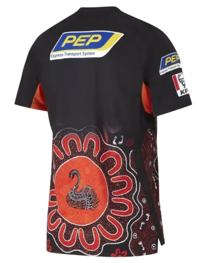 Perth Scorchers BBL indigenous edition black cricket jersey back view