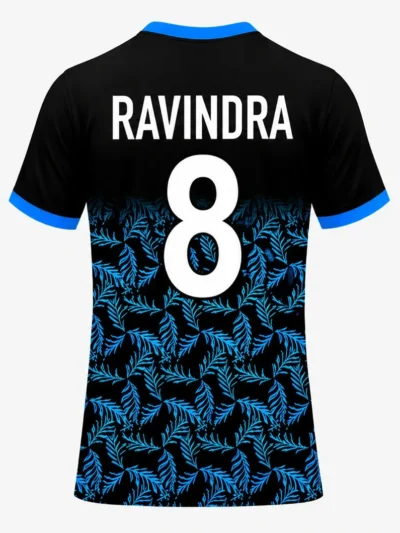 Rachin Ravindra New Zealand player jersey back view with number 8