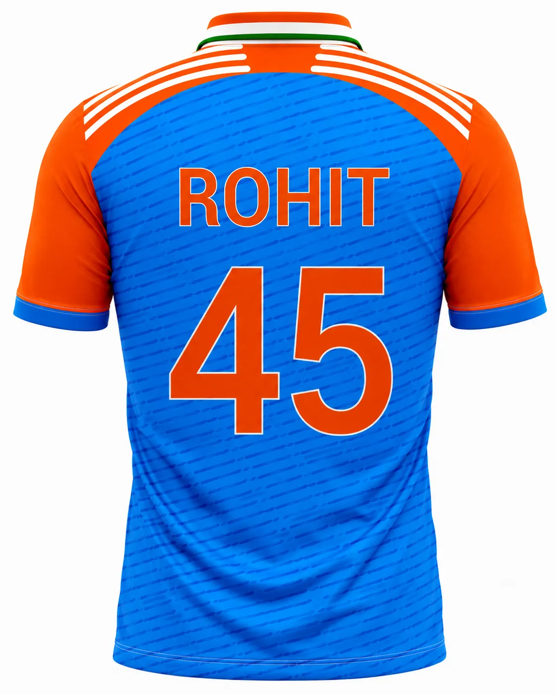 Rohit Sharma India player jersey back view with number 45
