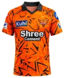 Sunrisers Hyderabad SRH orange and black patterned IPL jersey front view