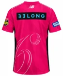 Sydney Sixers BBL vibrant magenta pink cricket jersey back view