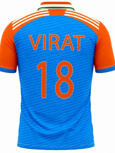 Virat Kohli India player jersey back view with number 18