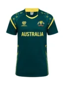 Australia T20 World Cup Jersey official green and gold shirt front view