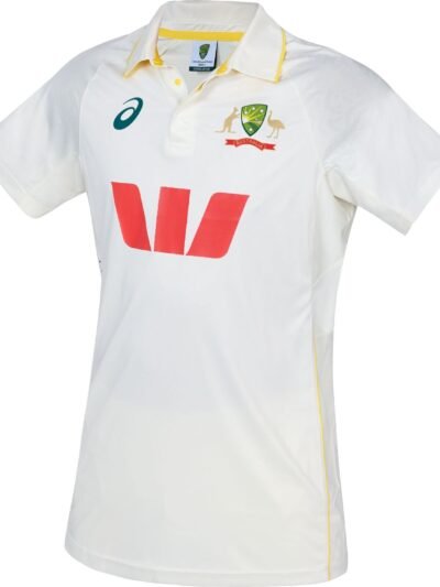Australia Test Cricket Jersey official white shirt front view