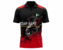 Custom Cricket Jersey — Black & Red Eagle Edition