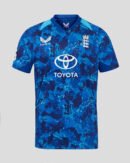 England ODI Cricket Jersey official blue camo shirt front view