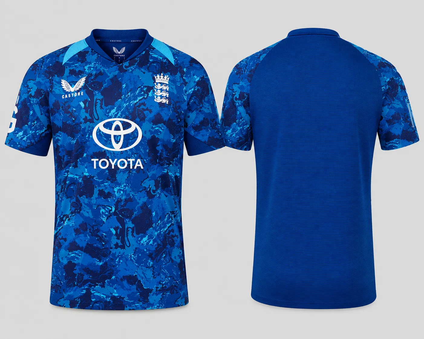 England ODI Cricket Jersey front and back view together