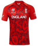 England T20 World Cup 2026 Jersey official red Three Lions shirt front view