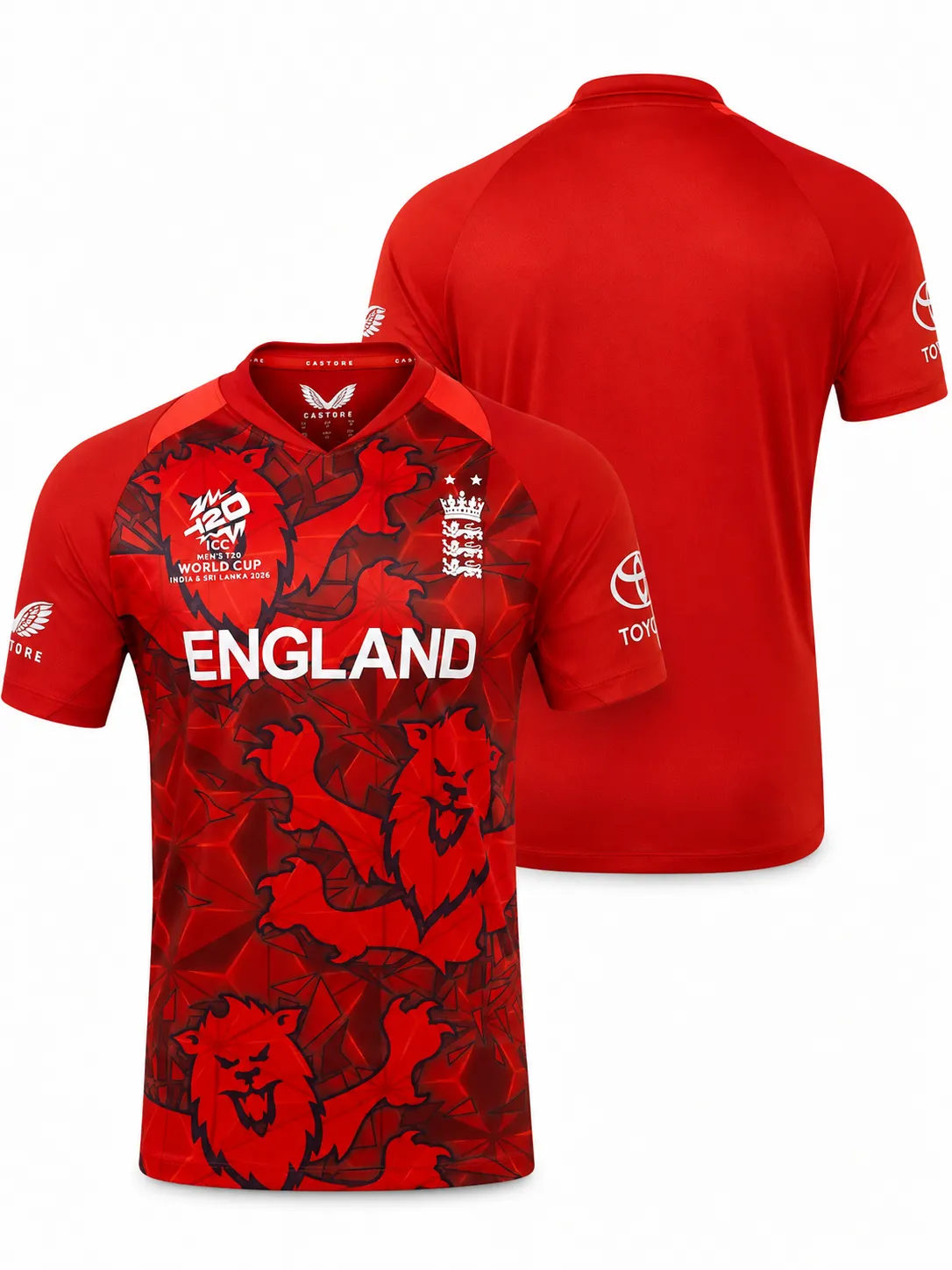 England T20 World Cup 2026 Jersey front and back view together