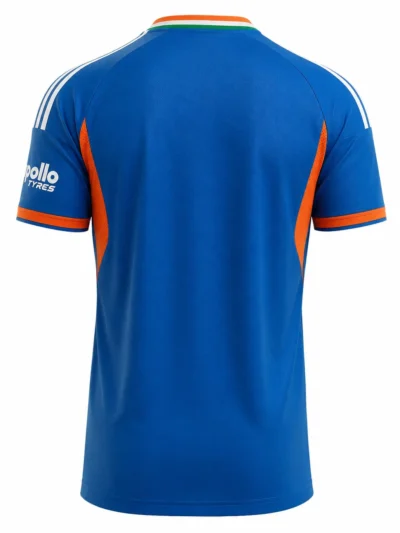 India Cricket Team Jersey blue shirt back view