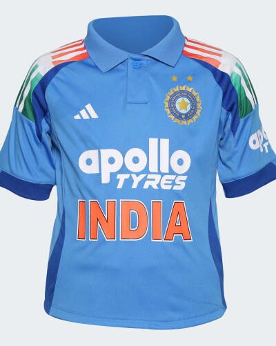 India ODI Cricket Jersey official sky blue shirt front view