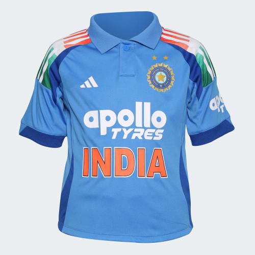 India ODI Cricket Jersey official sky blue shirt front view