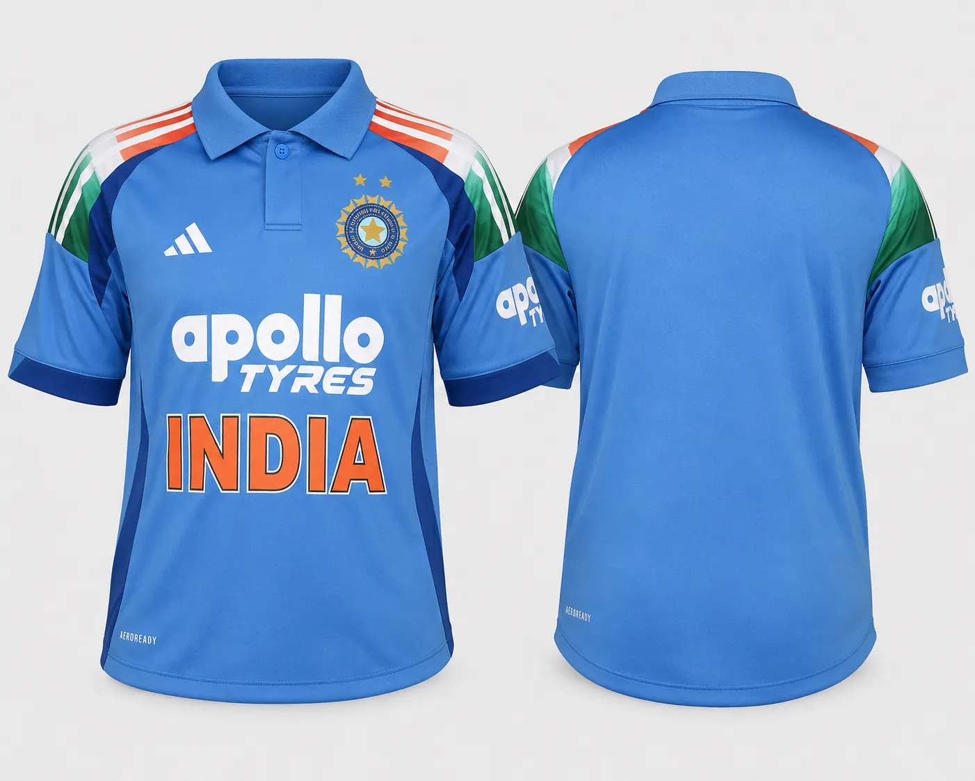 India ODI Cricket Jersey front and back view together