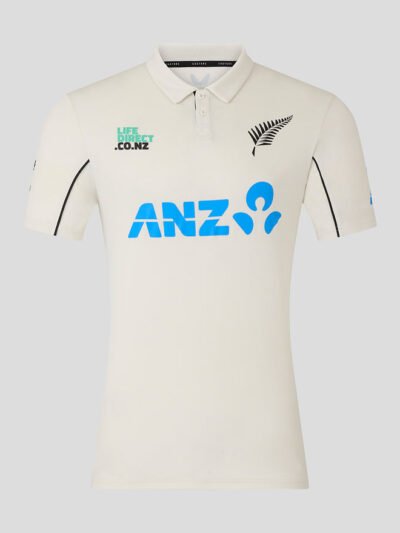 New Zealand Test Cricket Jersey official cream shirt front view