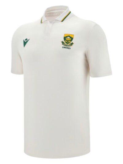 South Africa Test Cricket Jersey official white shirt front view