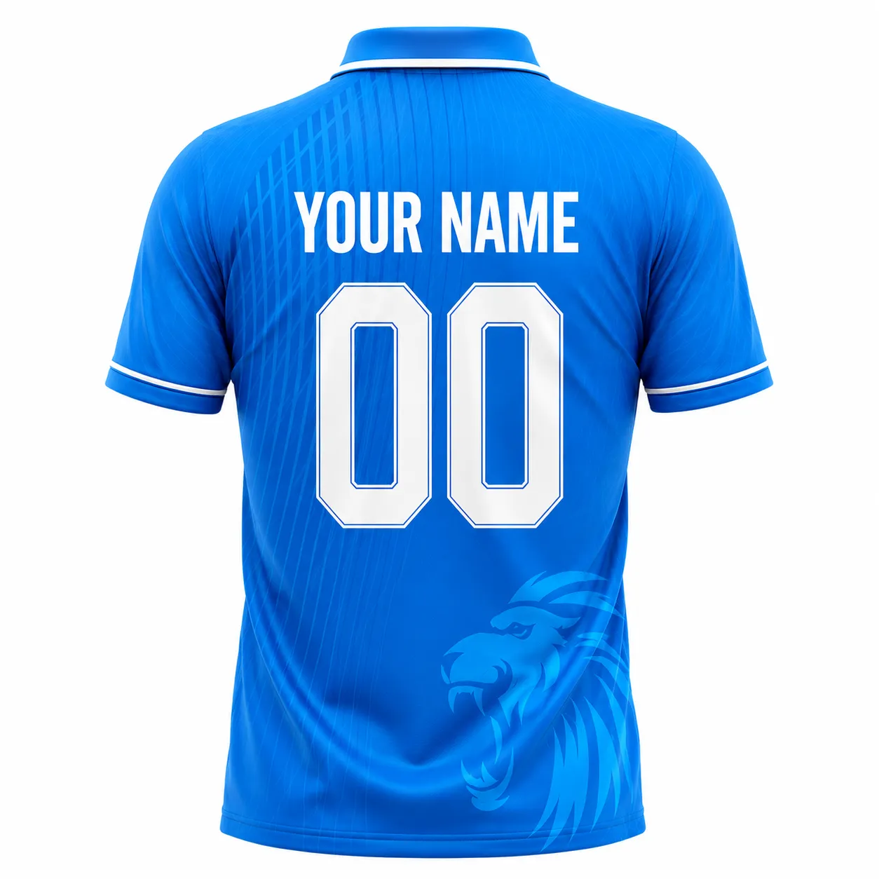 Saint Lucia Kings CPL royal blue cricket jersey back view
