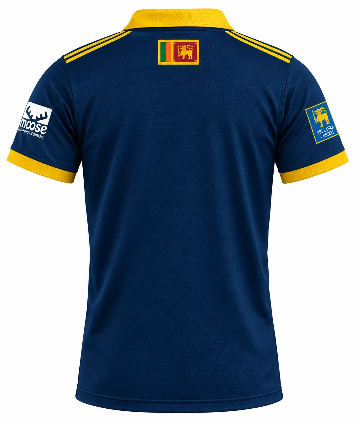 Sri Lanka national cricket team dark blue polo jersey back view